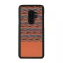 Capa para smartphone Man and Wood para Samsung Galaxy S9 Plus — padrão xadrez castanho com rebordo preto