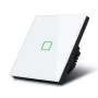 Interruptor de luz tátil MACLEAN MCE701W individual vidro branco botão quadrado