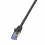 LogiLink PrimeLine - cabo de patch - RJ-45 (M) para RJ-45 (M) - 50 cm - SFTP, PiMF - cabo bruto Cat.7 - isento de halogéneos, moldado, alívio de tensão - preto
