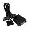 Silverstone CP06-L, cabo em Y para conectores de alimentação SATA, 1 para 3 - preto