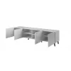 Móvel RTV ABETO 200x42x52 branco/branco brilhante