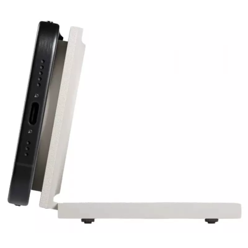Carregador sem fios native union Rise Solo Qi2 carregador sem fios arenito interior USB smartphone compatível cinza claro