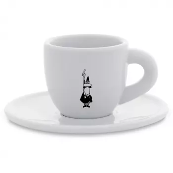 Caneca Bialetti Moka Institucional branco, porcelana