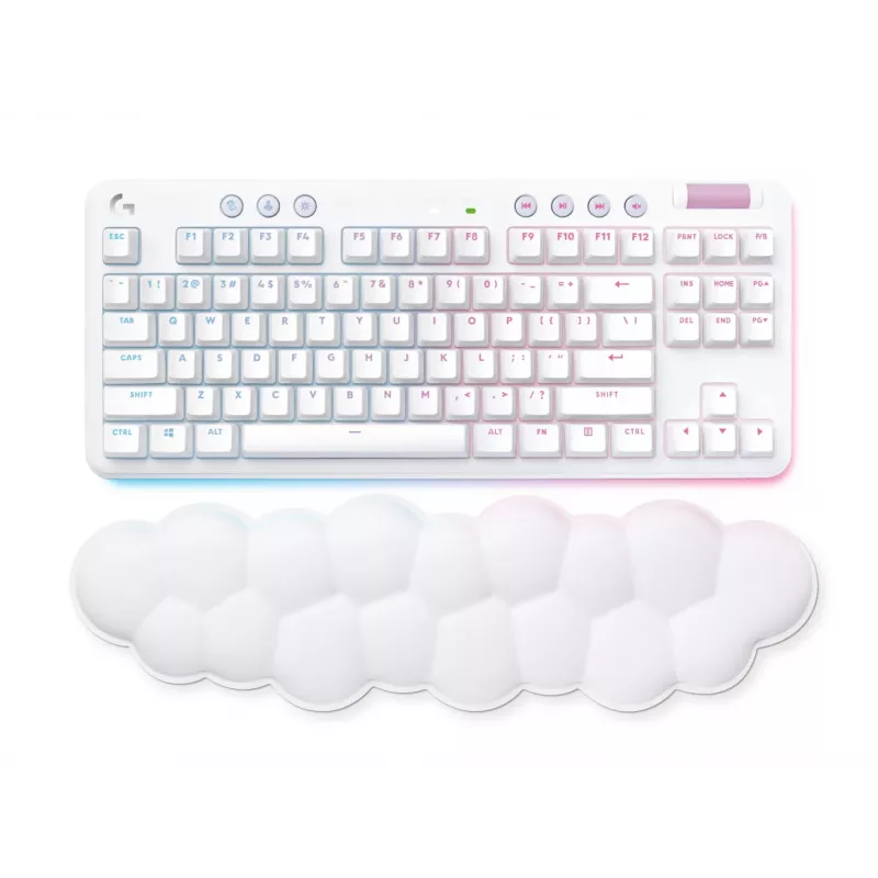 Teclado gaming sem fios Logitech G715 - Off White - Fra - Central (920-010459)
