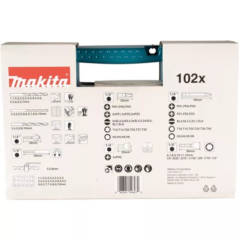 Conjunto de brocas e pontas B-68432 (102 peças)