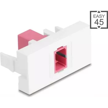 Módulo de patch panel DELOCK 90895 — Adaptador de fibra SC Simplex, violeta/branco