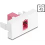 Módulo de patch panel DELOCK 90895 — Adaptador de fibra SC Simplex, violeta/branco