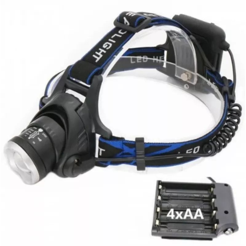Lanterna de cabeça ESPERANZA EOT005 — LED Cree T6, 3W, 600 lm, AA x2, corpo em alumínio, à prova de água, resistente a impactos, faixa ajustável