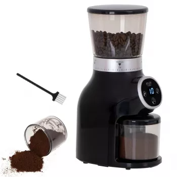 Moinho de café profissional, mós de aço, 31 definições de moagem, Café 90g/m, Adler, AD4450, 300, preto