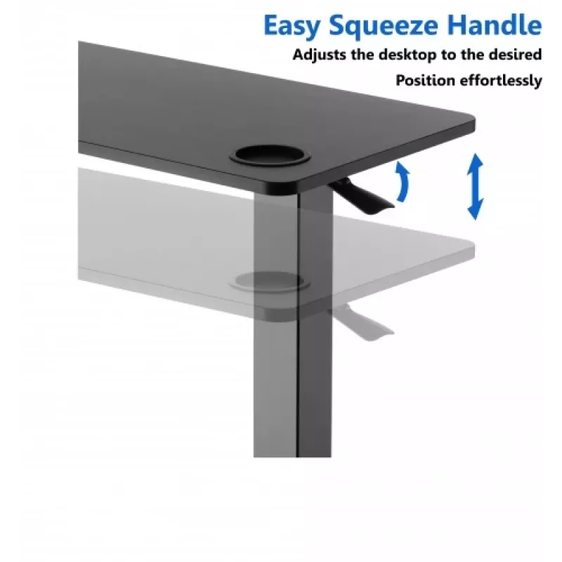 Mesa de altura ajustável up up Forseti B-1-20TMF preto – secretária de altura ajustável