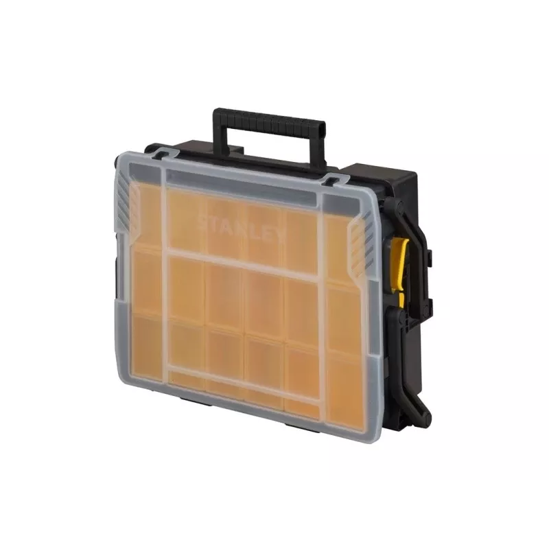 Organizador de peças pequenas Stanley Sortmaster Multilevel Organizer preto transparente 400x420x315 mm