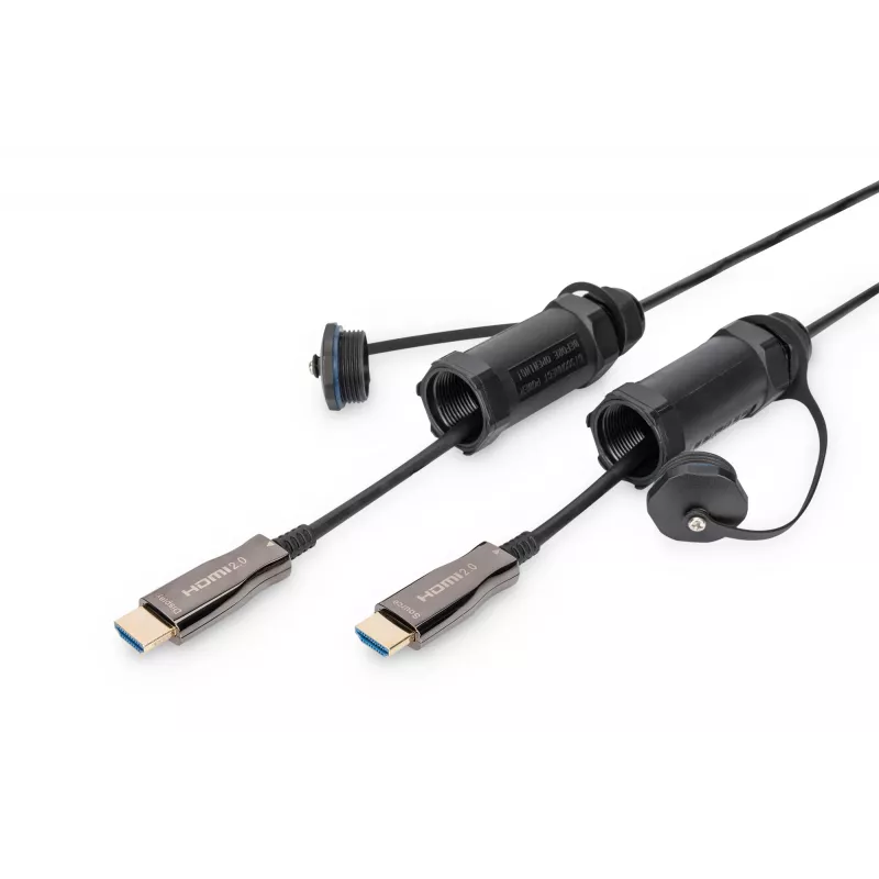 Cabo de ligação blindado Digitus 4K HDMI AOC 10m 2.0 14,4 Gbit/s