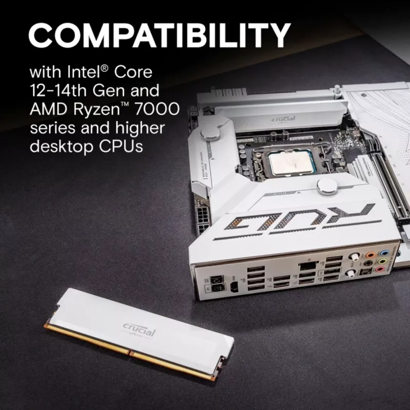 Módulo 16GB Crucial Pro Overclocking Edition - DIMM 288-PIN 6400 MHz / PC5-51200 - CL38 - 1.35 V - unbuffered - non-ECC