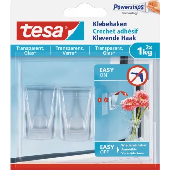 Crochet universal Tesa 77735-00000 transparente interior 2 unid.