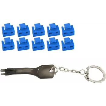 Bloqueador de porta ShiverPeaks 08-01034 RJ-45 azul segurança de rede