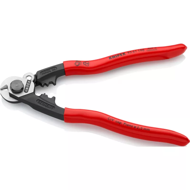 Knipex 95 61 190 tesoura para cabos de aço, 190 mm