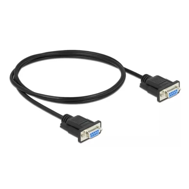 Cabo série DeLOCK 86608 preto 1m RS-232 Sub-D9