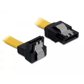 Cabo SATA ficha/ficha DeLOCK 0,7 m amarelo 82814