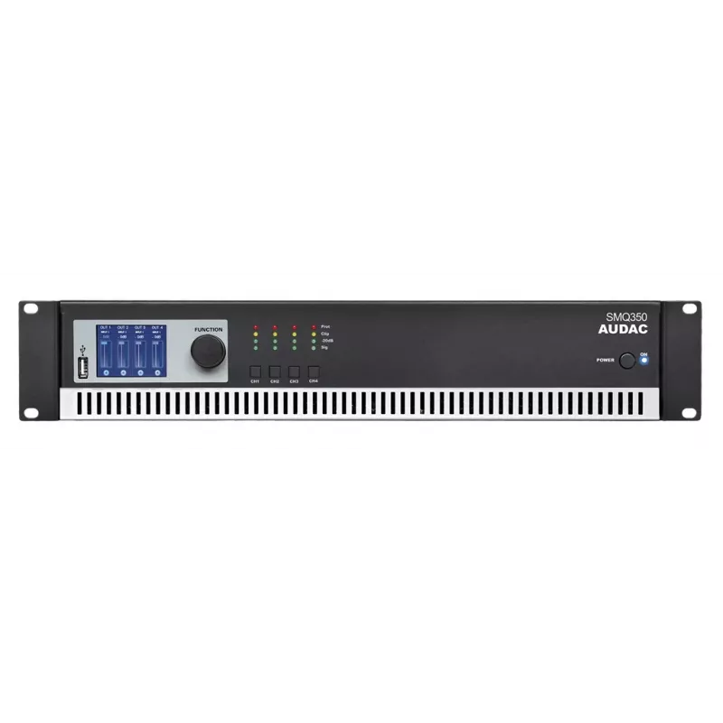 Amplificador de áudio AUDAC SMQ350 Class D 0.05% THD 95 dB SNR