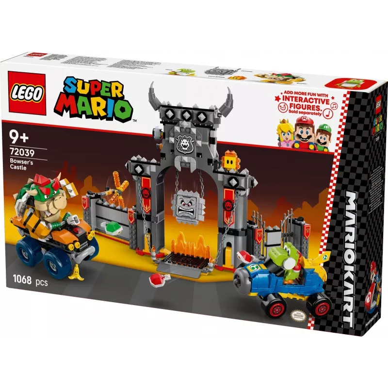 Brinquedo de construção LEGO 72039 Super Mario Fortaleza do Bowser com Mario Kart, conjunto interativo