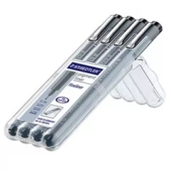 Caneta de ponta fina Staedtler Pigment Liner 308 preto 4 unid.