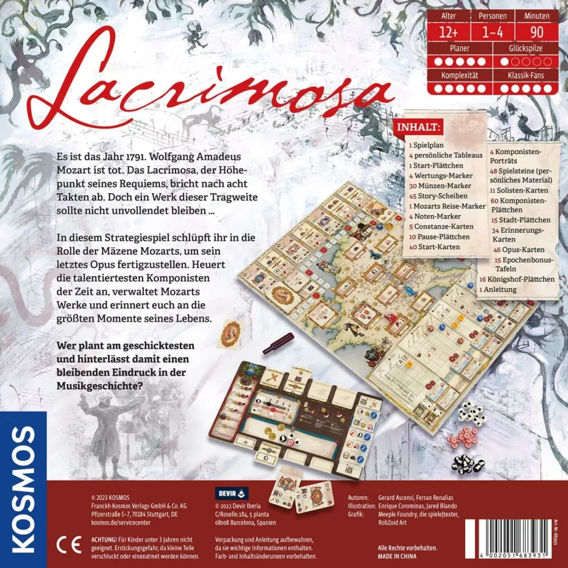 Lacrimosa, jogo de tabuleiro