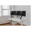 Suporte de monitor de secretária GEMBIRD MA-DA3-03, 3 braços, mola a gás, VESA 75–100x100, suporta 3 ecrãs até 27 polegadas, máx. 18 kg, preto