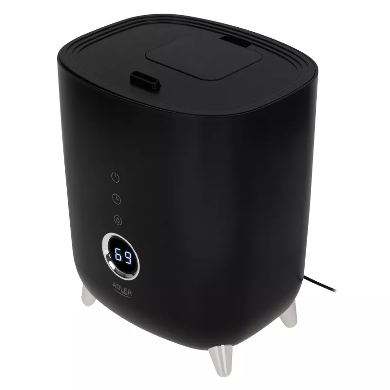 Adler | AD 7972 | Humidificador | 23 W | Capacidade do depósito de água 4 L | Adequado para divisões até 35 m² | Ultrassónico | Capacidade de humidificação 150-300 ml/h | Preto