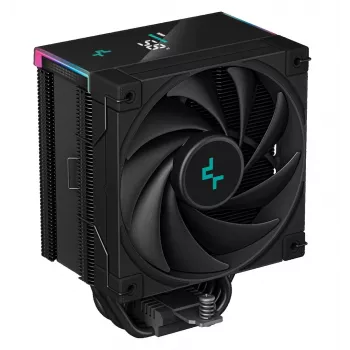 Arrefecedor de ar DeepCool AK500S Digital 120 mm, 5 heatpipes, ventoinha PWM, 1850 rpm, 68,99 CFM, 2,19 mmH2O, preto