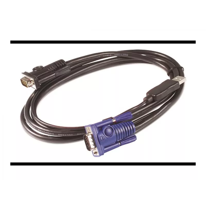 Cabo KVM USB APC - 6 ft (1,8 m), 1,83 m, USB, USB, VGA, preto, USB-A