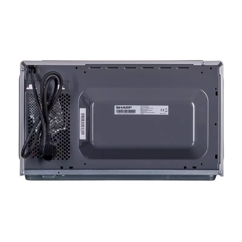Micro-ondas Sharp YC-MS252AE-S, de bancada, 900 W, 25 L, 11 níveis de potência, controlo tátil, prateado