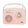 Rádio de mesa retro Eltra LUIZA RETRO SP-11 com MP3, USB e suporte para cartões SD, rosa