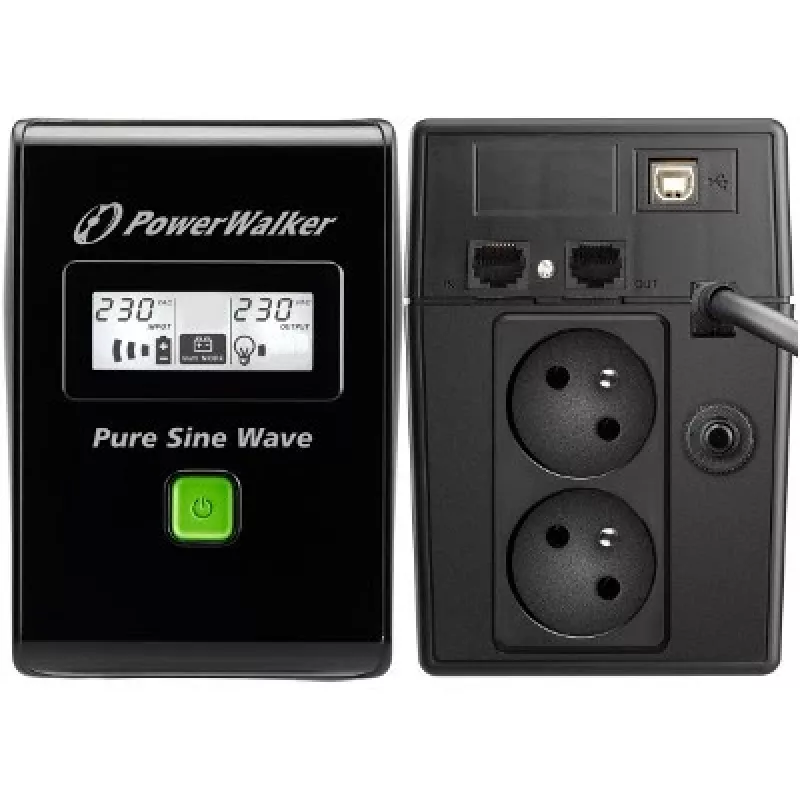 PowerWalker VI 800 SW FR UPS fonte de alimentação ininterrupta Line-Interactive 0,8 kVA 480 W 2 saídas AC