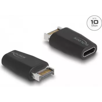 Adaptador DeLOCK USB 10 Gbps Type-E Key A macho para USB Type-C fêmea preto