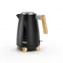 Chaleira elétrica Princess 1,7 L 3000 W, corpo em aço inoxidável, sem fios, bege/preto