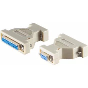 Adaptador Sub-D ShiverPeaks 9 pinos para 25 pinos – conversor de género para ligação de dispositivos RS-232