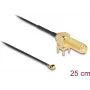 DeLOCK 12035 cabo de antena, SMA 90 graus fêmea PCB para I-PEX MHF I, 25 cm