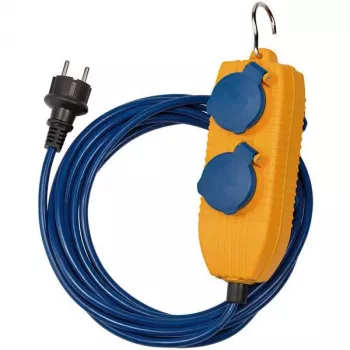 Extensão de alimentação Brennenstuhl 1161750020 5m 2 tomadas AC interior azul amarelo