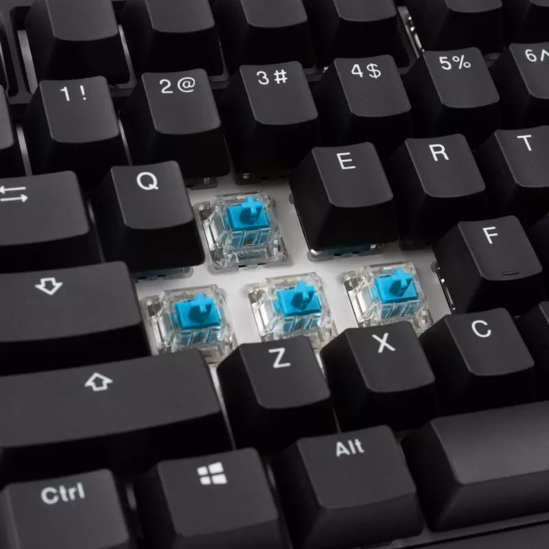 Teclado gaming Ducky Tinker 75, RGB, preto - MX-Blue (ANSI)
