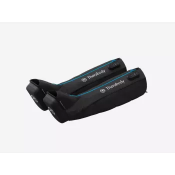 Massajador de pernas Therabody RecoveryAir preto — massagem de compressão, 4 programas, Bluetooth, autonomia da bateria 240 min