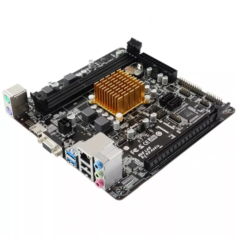 Biostar A68N-2100K - Motherboard - Mini-ITX - AMD E1 6010 - USB 3.2 Gen 1 - Gigabit LAN - Gráficos integrados - HD Audio (8 canais)