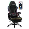 Cadeira gaming huzaro HZ-FORCE 4.6 RGB preto Mesh — ergonómica, altura ajustável, iluminação RGB, assento em tecido, máx. 130 kg