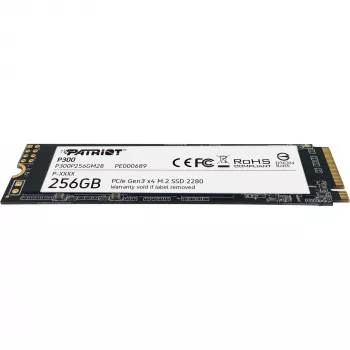 SSD M.2 NVMe PATRIOT P300 256GB — M.2 2280, leitura 1700 MB/s, escrita 1100 MB/s
