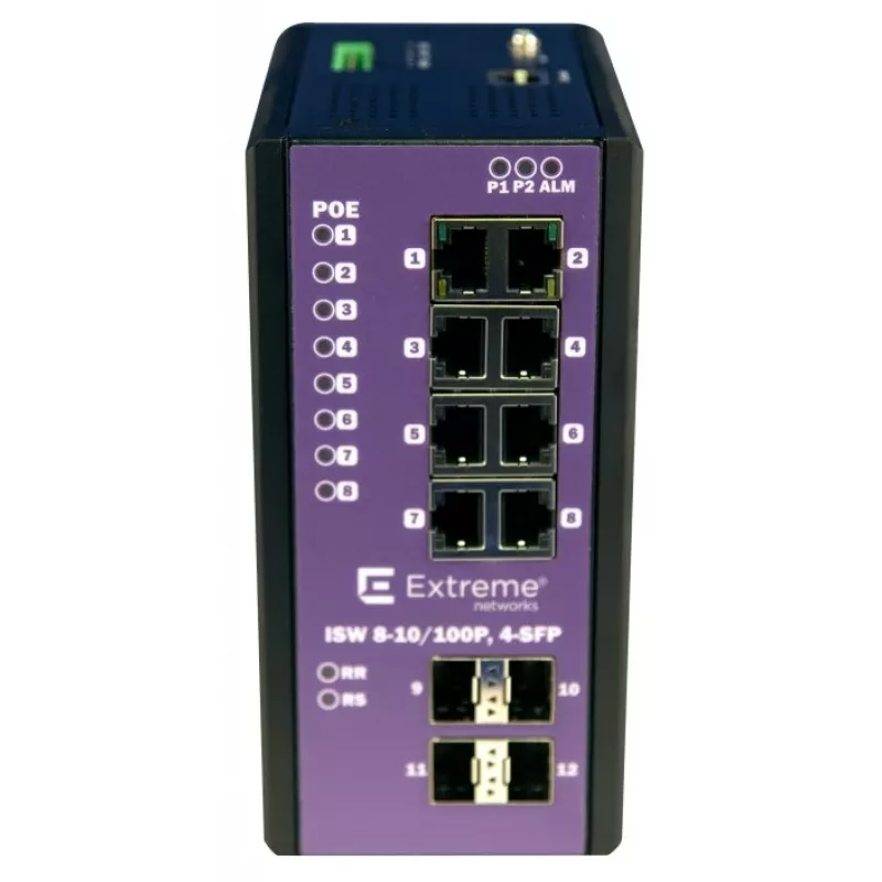 Extreme 8-PORT POE+ Gigabit com 4-PORT Sfp Temperatura de funcionamento -40 °C - +75 °C