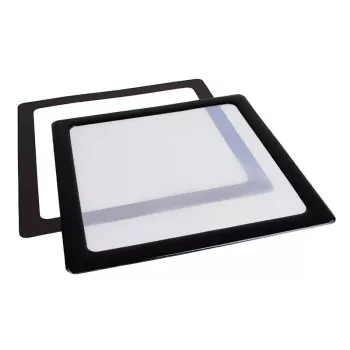Filtro de poeira DEMCiflex 120 mm, quadrado – preto/branco