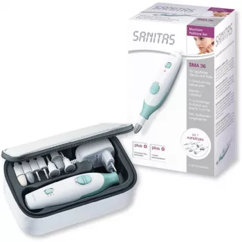 Conjunto de manicure/pedicure SMA 36, cuidado das unhas branco/verde-claro
