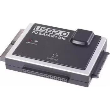 Conversor USB 2.0 para IDE/SATA Renkforce P-ATA IDE – Interface USB 2.0 para unidades PATA (IDE) e SATA