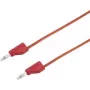 VOLTCRAFT Cabo de teste [ficha 4 mm - ficha 4 mm] 2 m vermelho MSB-300 (MSB-300-2-Rot)