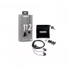 Auscultadores intra-auriculares com fios Shure SE112-GR para chamadas/música, preto, cinzento