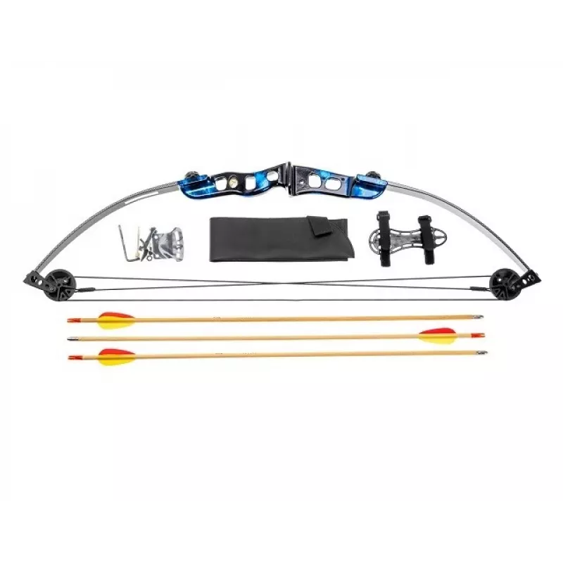 Poe Lang EK Firestar CO-014UCB3 arco composto, 25 lbs, azul carbono